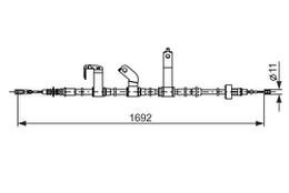 Trosas, stovėjimo stabdys BOSCH 1 987 482 841