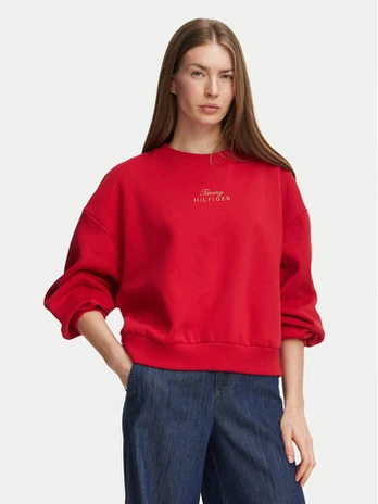 Tommy Hilfiger Džemperis WW0WW51724 Raudona Relaxed Fit