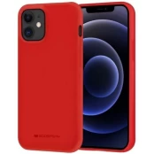 Dėklas Mercury Soft Jelly Case Apple iPhone 12 mini raudonas kaina