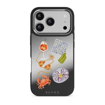 Seaside Muse - iPhone 17 Pro Case, Elite Mirror Dark (MagSafe) / Silver