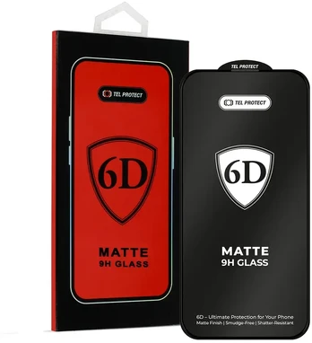Hartowane szkło Tel Protect Full Glue 6D Matte do Iphone 18 Pro Max Max Juoda