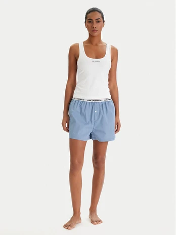 KARL LAGERFELD Pižama B1W45008 Balta Regular Fit