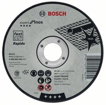 Bosch Pjovimo diskas Rapido 180x22.2x1.6 mm INOX