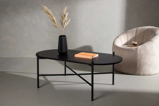 Venture Design Sofos stalas, Pueblo, 120x60 cm, Juodas