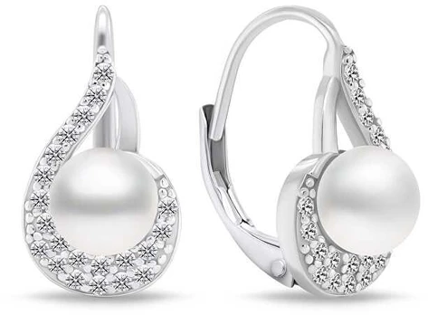 Brilio Silver Elegant sidabrinis earrings with pearls EA751W