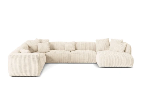 Modular Left Corner Sofa, "Martina", 6 Seats, 404x312x75, Light Beige