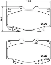 Stabdžių trinkelių rinkinys, diskinis stabdys BREMBO P 83 151 kaina