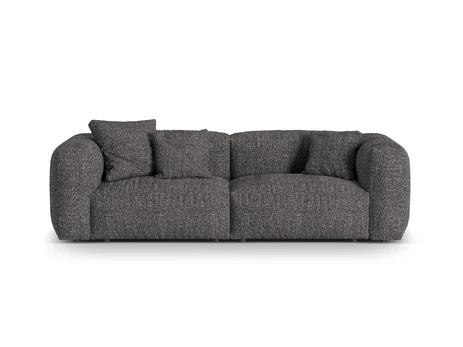 Boucle Modular Sofa, "Martina", 3 Seats, 240x106x75, Anthracite