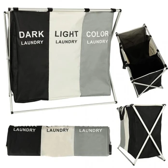 RoGer Laundry Basket Organizer 3 compartments 135 L