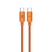 Telforceone Forever Saffron cable USB-C - USB-C 1,0 m 60W oranžinis