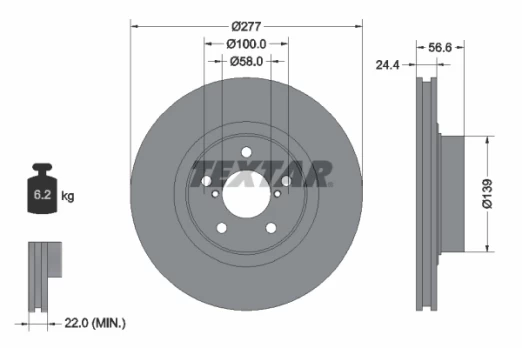TEXTAR 92094603 Brake Disc