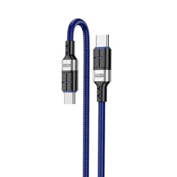iKaku KSC-696 PD60W fast charging data cable Type-C to Type-C 1.2m Blue