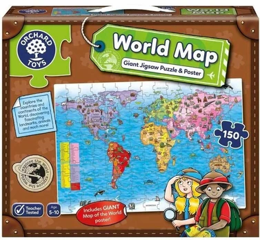 Dėlionė Orchard World Map (FR)