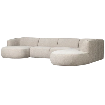 U formos sofa Polly, 71 x 353 x 245 cm, dešinė, smėlio