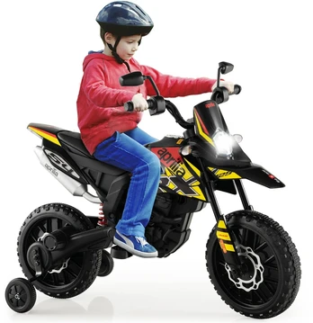 Vaikiškas elektrinis motociklas juodas
