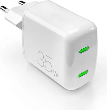 SBS Puro Reiselader 35W 2x USB-C Gan baltas