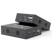 KVM HDMI/USB 1080p60Hz Extender up to 100m via Kat6 twisted-pair cable kaina