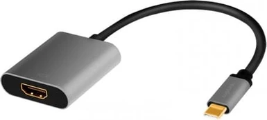 LogiLink USB-C į HDMI/F adapteris, 4K/60Hz aliuminio 0,15 m