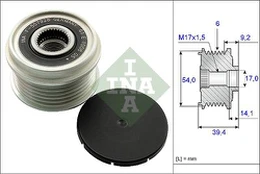 INA 535 0151 10 Freewheel alternator pulley kaina