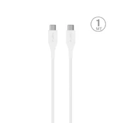 Puro Plain USB-C – USB-C maitinimo laidas 2m – baltas