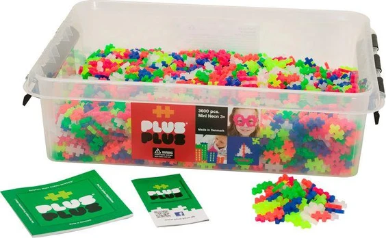 PlusPlus Plus-Plus, Mini Neon - 3600 vnt - Edukacija