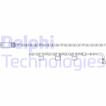 Įspėjimo kontaktas, stabdžių trinkelių susidėvėjimas DELPHI LZ0234