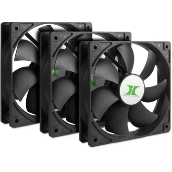 Inter-Tech Lüfter 120*120*25 IPC Fan Set 3xLüfter 120mm schw