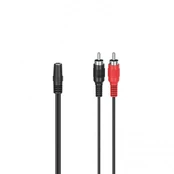 ADAPTERIS HAMA 2 RCA Plugs - 3.5 mm Jack Socket Stereo kaina
