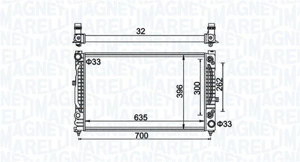 Radiatorius, variklio aušinimas MAGNETI MARELLI 350213185500