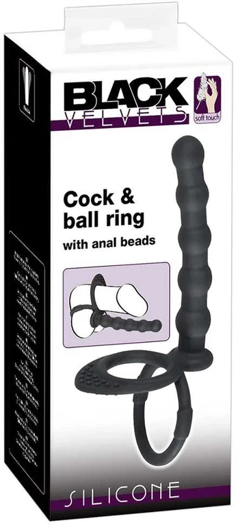 Black Velvets Cock & ball ring Analinis kaištis
