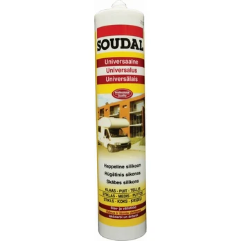 Universalus silikoninis hermetikas SOUDAL SILICONE U, bespalvis, 280 ml
