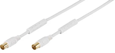 Laidas Vivanco HQ TV/Radio Antenna Coax plug, Coax socket, 10 m, balta