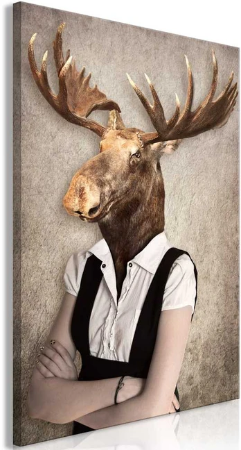 Artgeist Paveikslas - Brainy Moose (1 Part) Vertical