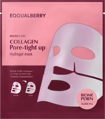 Eqqualberry - Collagen Pore-tight Up Hydrogel Mask - One Sheet