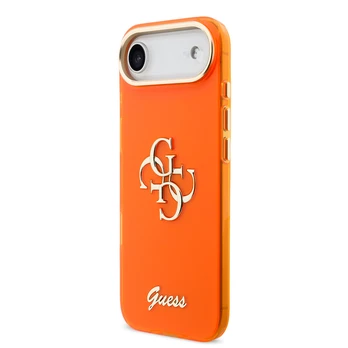 Dėklas Guess IML 4G Script Metal Logo Case for iPhone Air Oranžinis