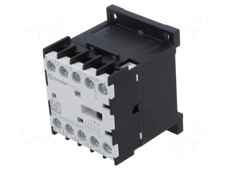 Contactor: 4-pole | NO x3 + NO | 24VDC | 12A | for DIN rail mounting