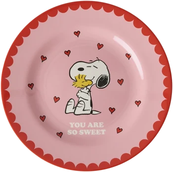 Rice - Melamine Side Plate with Rožinė Snoopy Print - Rožinė