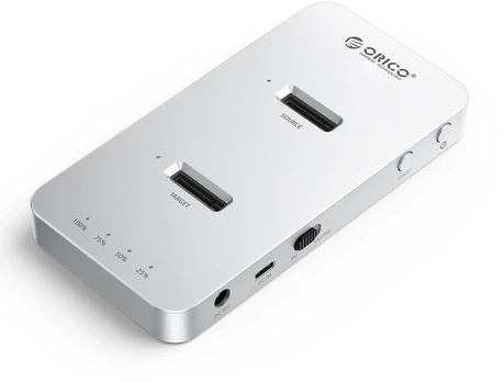 Orico Stacja klonująca dyski 2x M.2 NVMe/SATA, USB-C 20Gbps