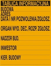 Statybinė informacinė lenta Hips plokštė 900x700mm