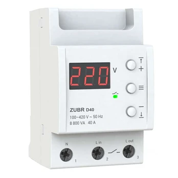 ZUBR D40 vienfazė įtampos apsaugos relė