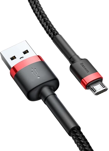 Mikro USB laidas Baseus Cafule 1,5A 2 m (raudonas/juodas)
