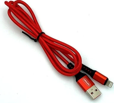USB cable Denmen USB-A - microUSB 1 m Red (29354)