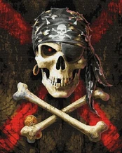 Tapyba pagal skaičius. Piratai