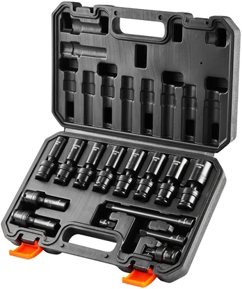 Universalus besisukantis galvučių komplektas 14 vnt. adapteris 635-952 mm
