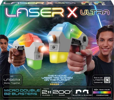 Laser X lazerinis X Ultra Micro Double Blaster to Blaster -laserpyssypeli