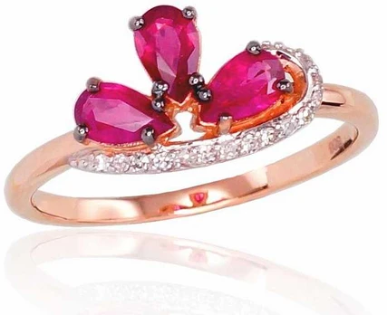 Auksinis žiedas su deimantais moterims Diamond Sky „Imperial Crown II“
