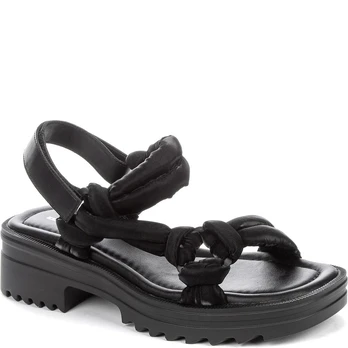 Basutės moterims, Juoda, SANDALS