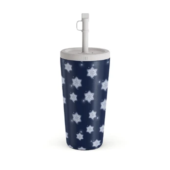 Frosty Pines - Travel Mug, 500 ml / Straw