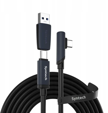 2in1 USB-C USB-A kabelis, 5 m ilgio, 5 Gbps perdavimo sparta, skirtas „Meta Quest 3 2 Pro Pico4“ / „C101“