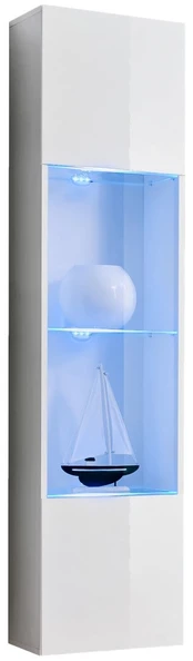 Vitrina ASM Fly 42, balta, 40 cm x 29 cm x 170 cm